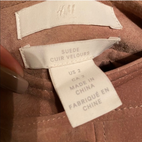 SOLD!!!  HM real suede dusty pink skirt - Picture 5 of 5